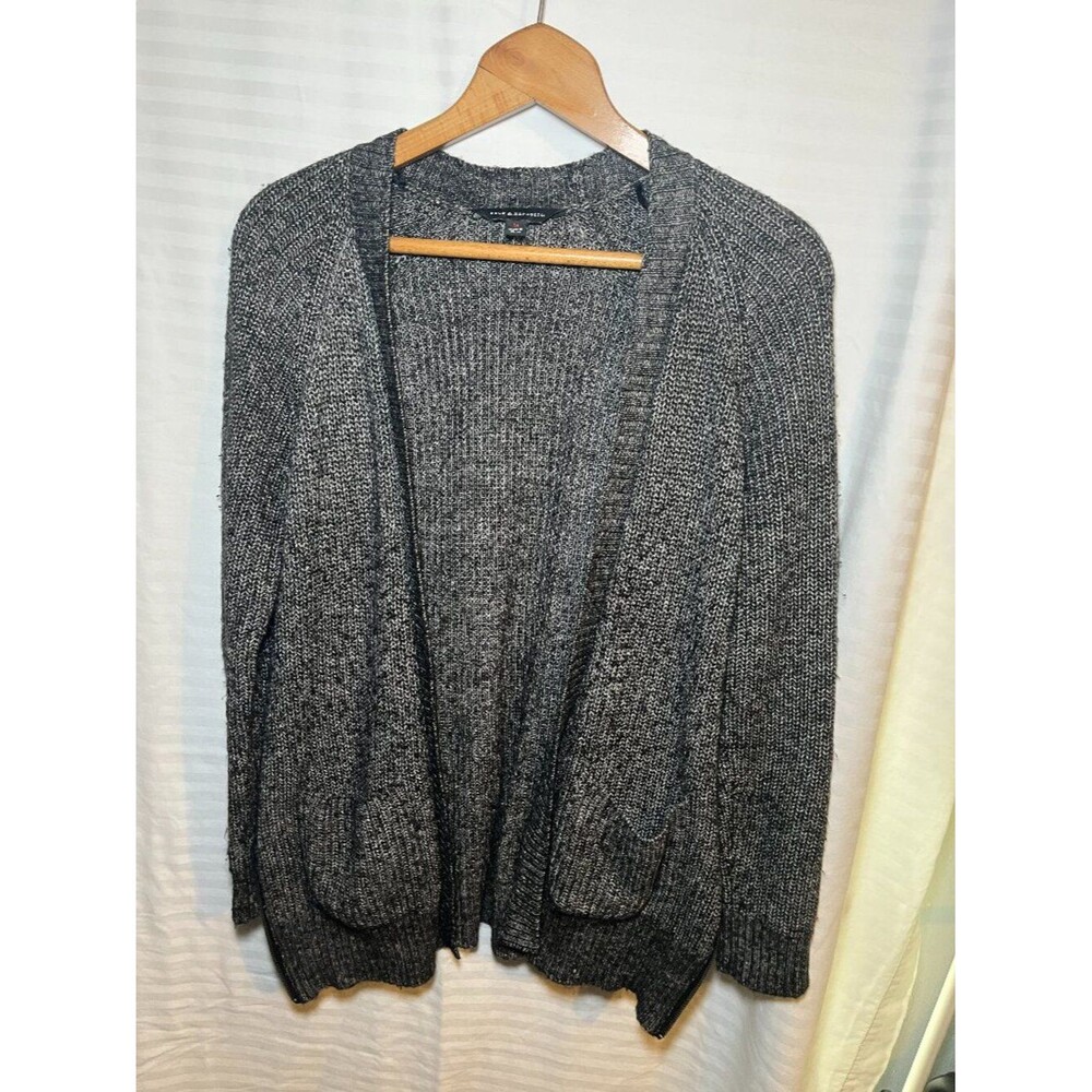 Rock & Republic Gray Knit Cardigan Medium